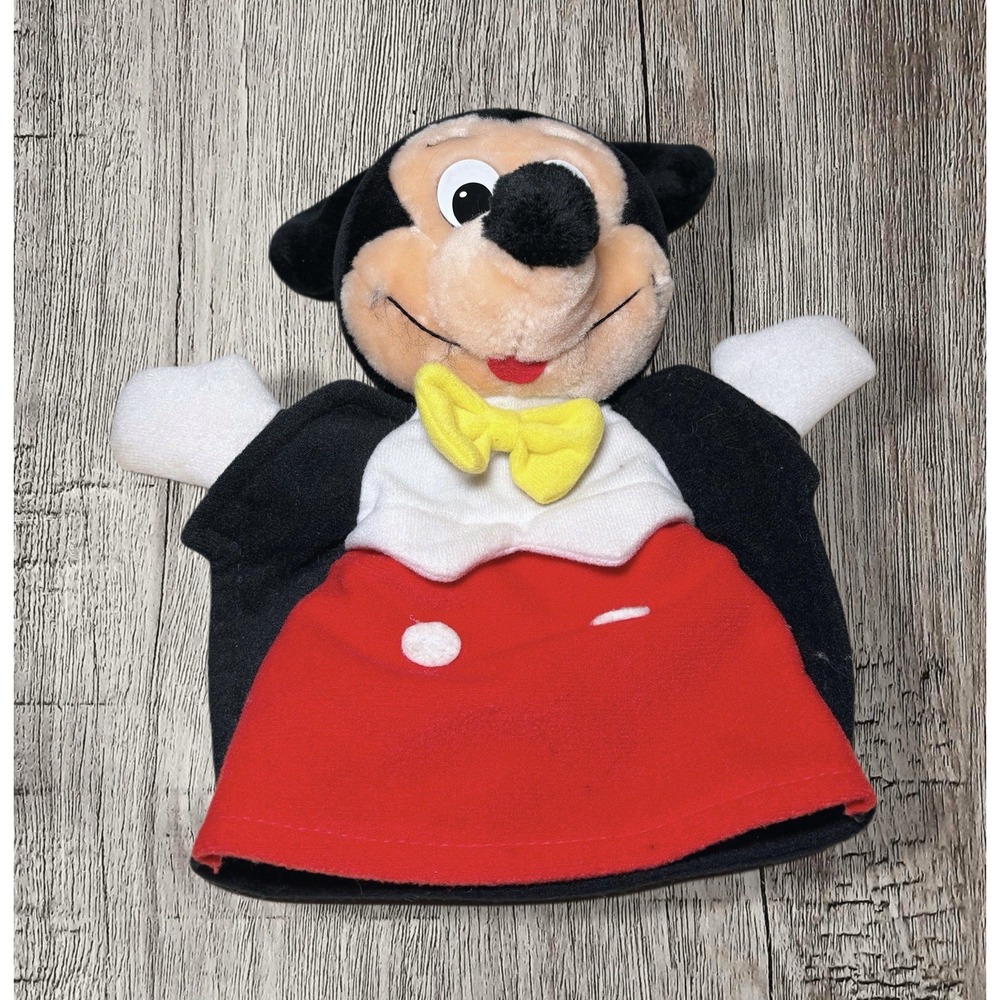 Mickey Mouse Hand Puppet Disneyland/Walt Disney World 11" inch VGUC Vintage - Picture 1 of 2